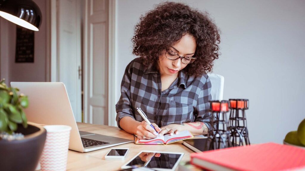 woman writing